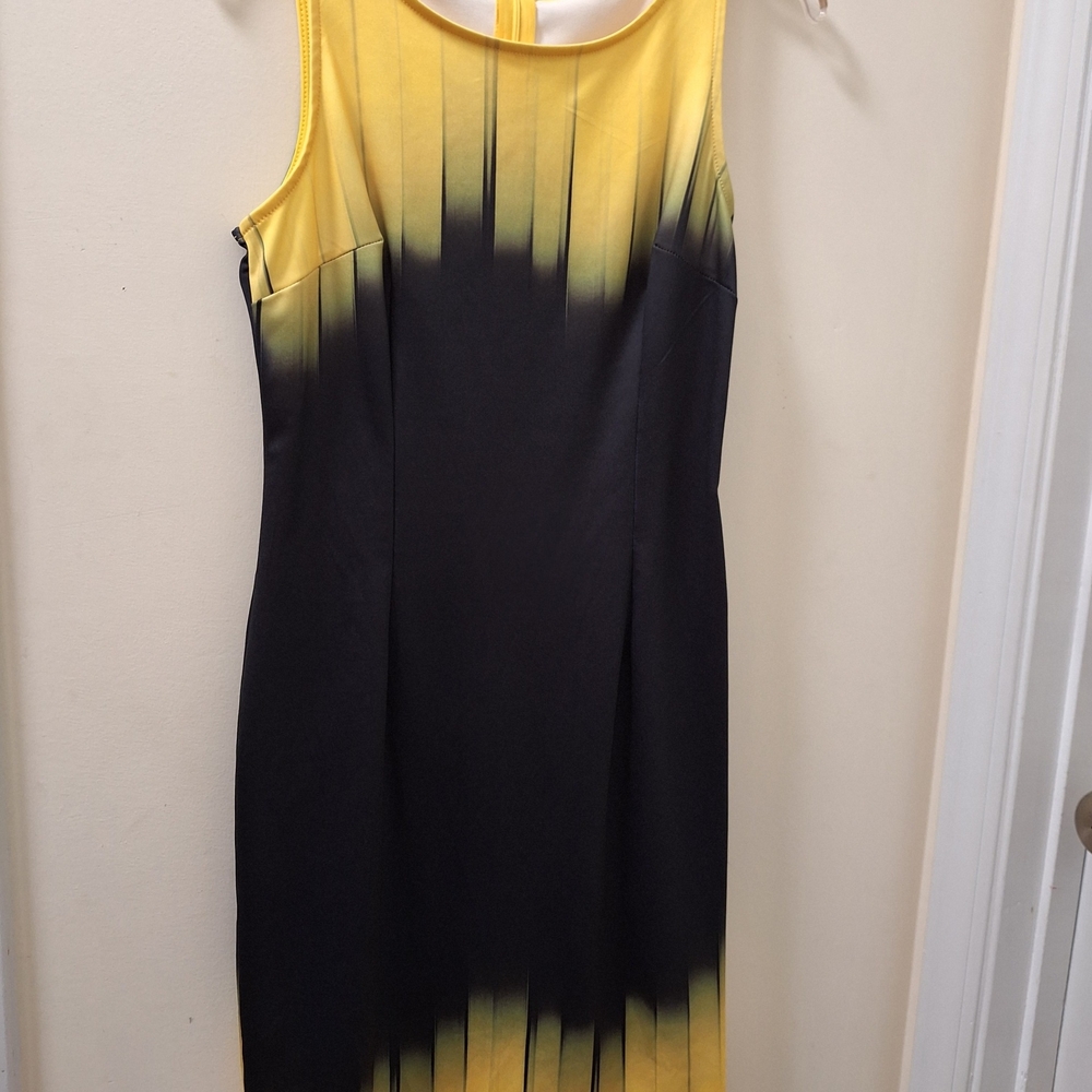 Yellow and Black with black polka dot dress